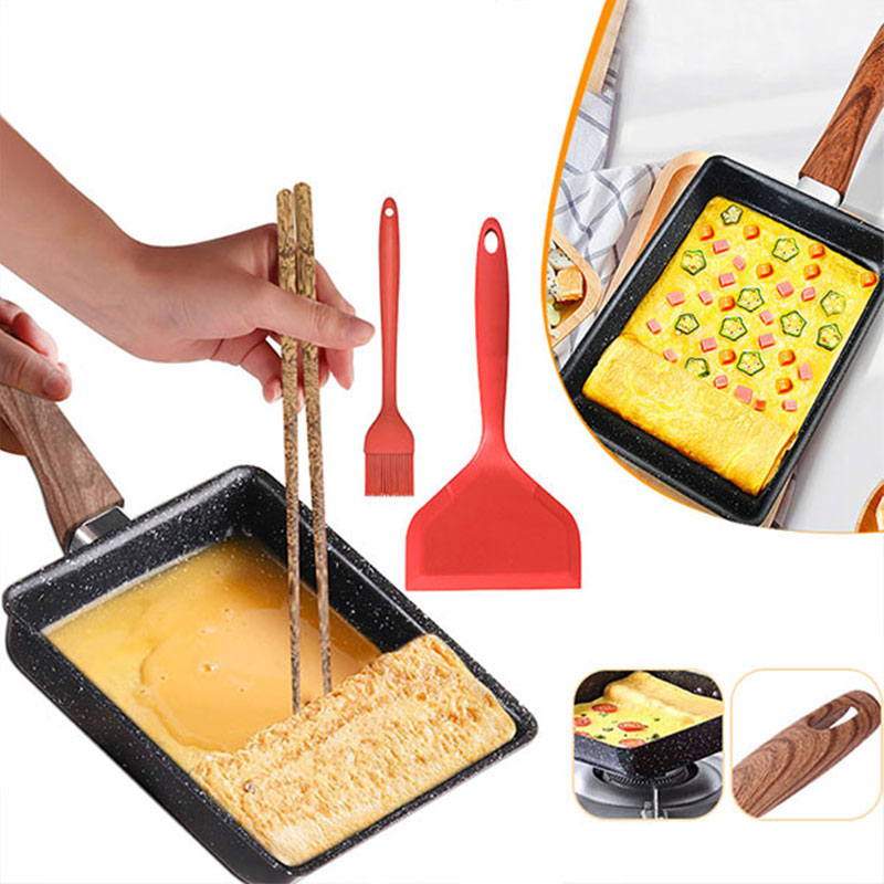 Cast Iron Tetsubin - Tamagoyaki ไข่เจียวญี่ปุ่น PAN Nonstick ไข่กระทะ Skillet