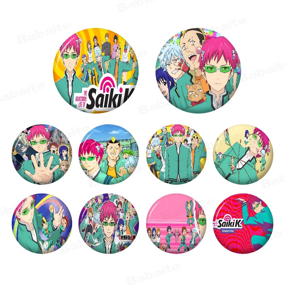 Japanese Lifestyle Gifts - เข็มกลัดรูปภาพอนิเมะญี่ปุ่น Saiki K Disasterus Life Saiki
