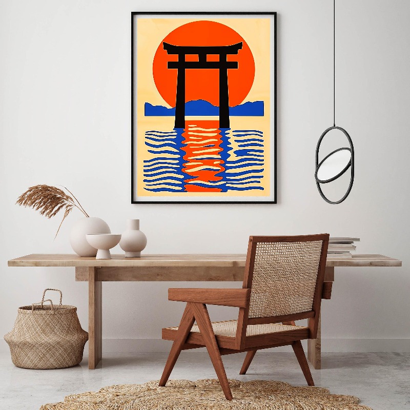 Retro ญี่ปุ่นภาพประกอบผ้าใบพิม - Japanese Lifestyle Gifts บทวิจารณ์และราคา